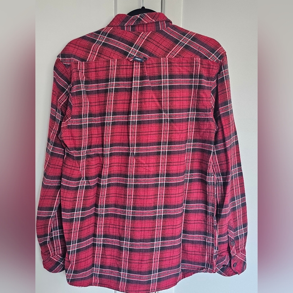 Mens Kolby Red Plaid Button Down Shirt Size Medium - Picture 4 of 9